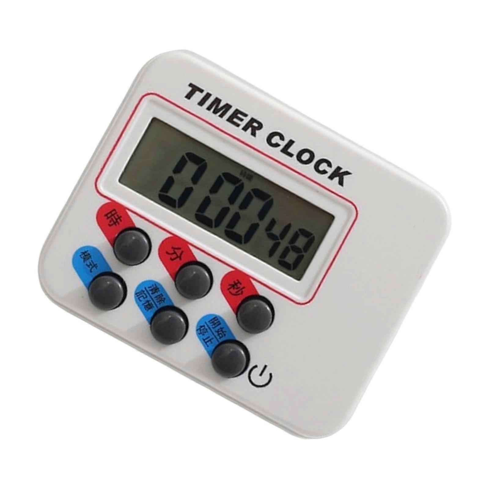 Plastic Count Down Timer For Home Baking Plastic Body Digital Kitchen Timer With Magnetic Backing Accurate Clock Multicolor