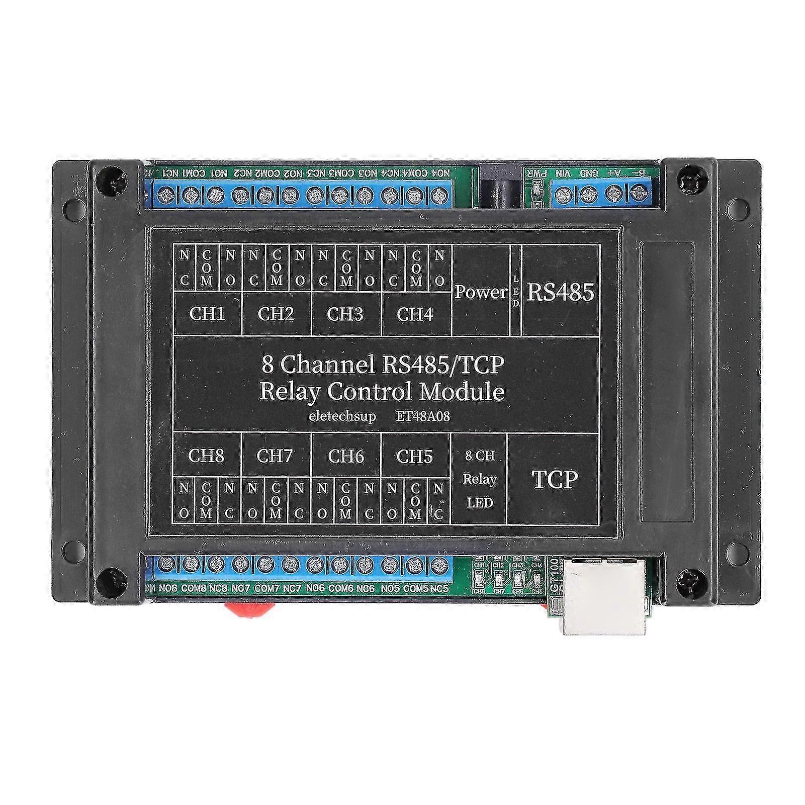 8 Channel Relay Module with 6 Instructions, Internal Circuit Protection, Shell and DC12V for Relay Control