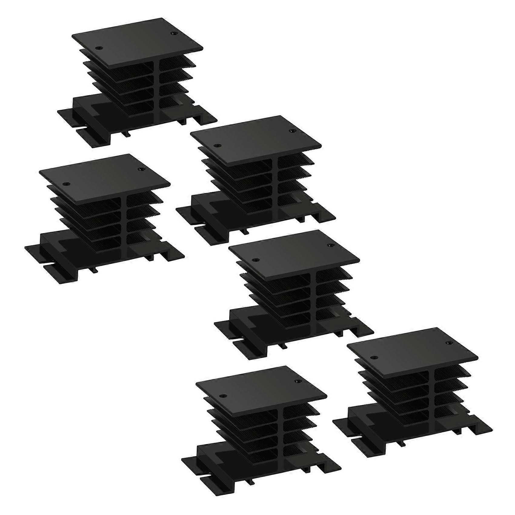 Solid State Relay Heat Sink,6PCS Aluminum Heatsink PID Temperature Controller Heat Sink for SSR-10,2