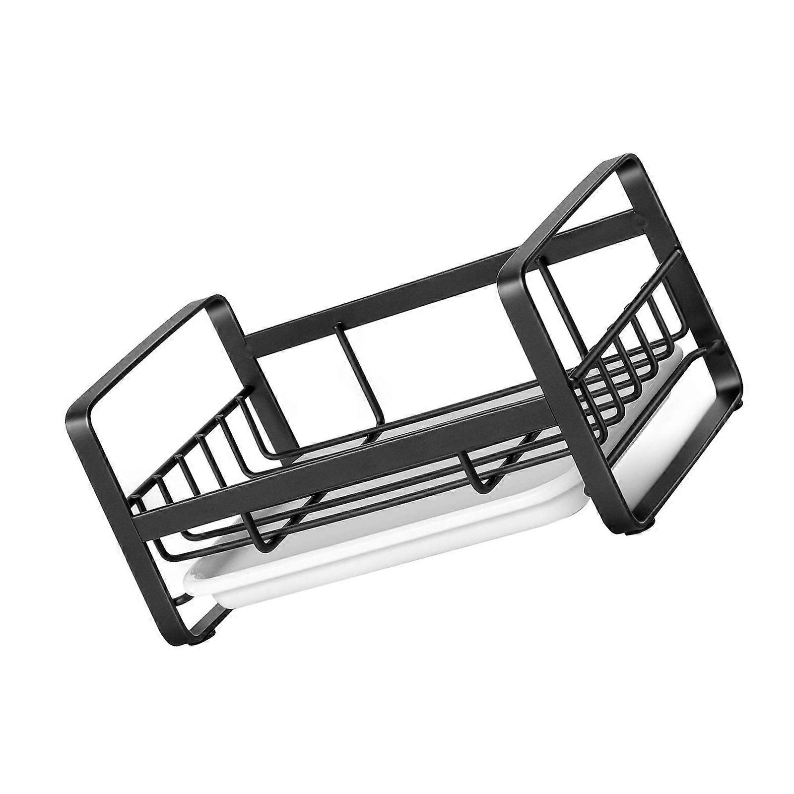 Practical Black/Silver Sponge Stand for Kitchen Sink Unique and Mutifunctional Storage Holder for Kitchen Accessories  Black