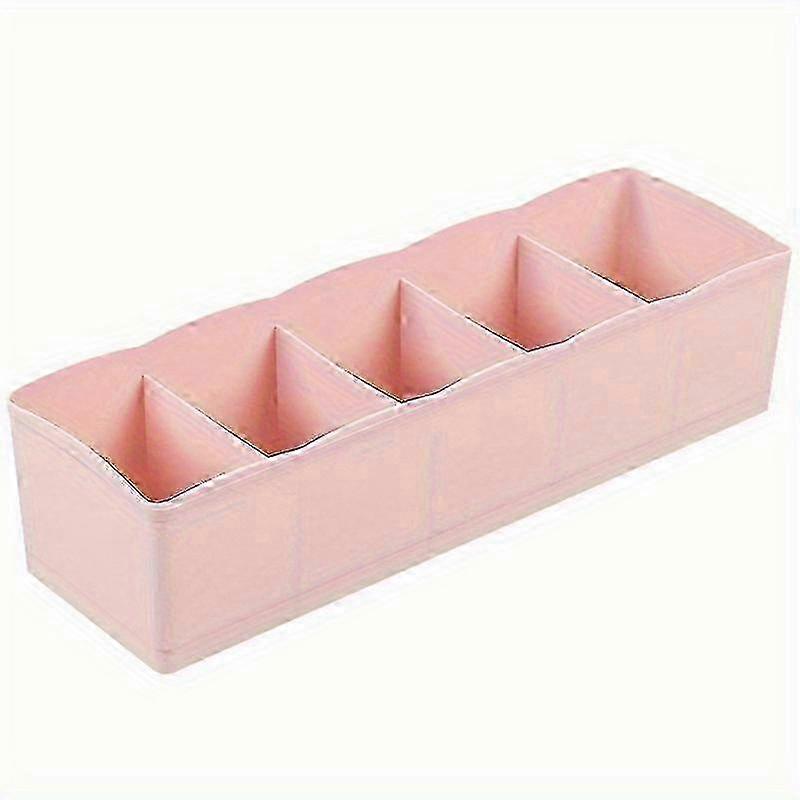 w Drawer Socks Organizer - 5 Separate Grids, Sturdy Plastic Box with Adjustable Divider for Home Organization, Tidy Closet Storage, Stationary and