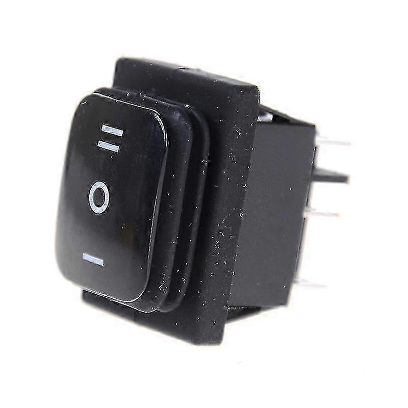12V Black Waterproof 6Pin DPDT Self Locking Rectangle Rocker Switch HFMQV
