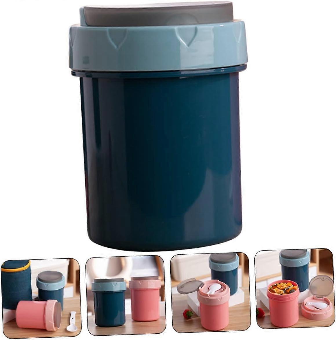 Microwave Soup Mug with Lid and Spoon, Leakproof Microwavable Lunch Container for Travel and Home