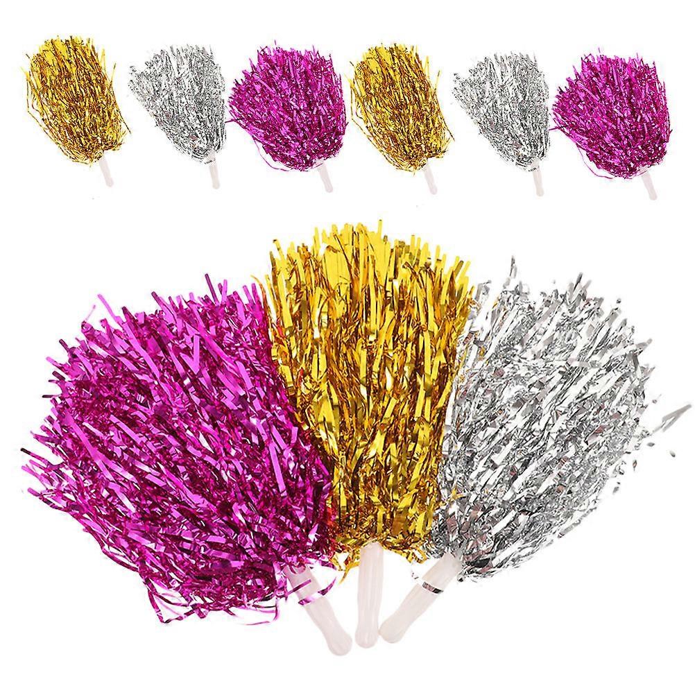 Pom Poms Cheerleader Props for Cheering Use 9Pcs Reusable Set