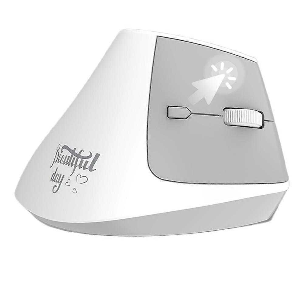 AJAZZ I300 Wireless Dual-Mode BT 2.4G Vertical Mouse Controls Three Machines Ergonomic Design Office Mouse Gift