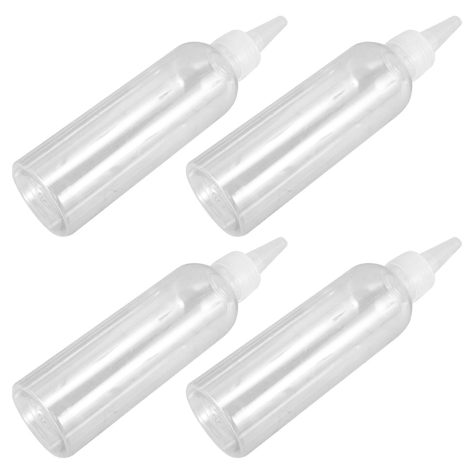 Clear Plastic Applicator Bottle for Glue Dispensing 4Pcs Squeeze Bottles
