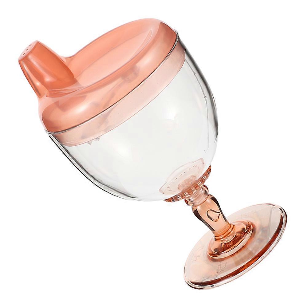 Yellow Plastic Goblet Cup for Baby Beverage Drinking Training Cup