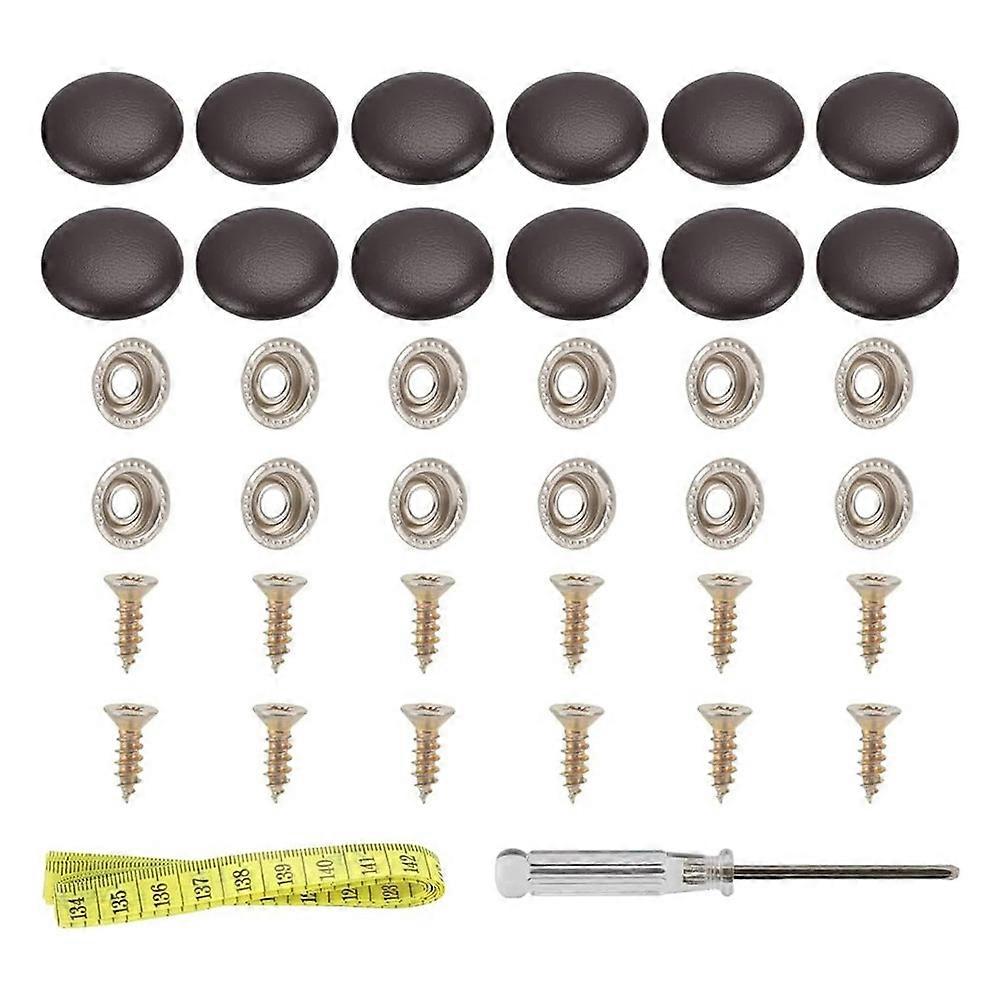 1Set Snap Polstring Knapper Passer For Tufting Møbler Kaffefarge