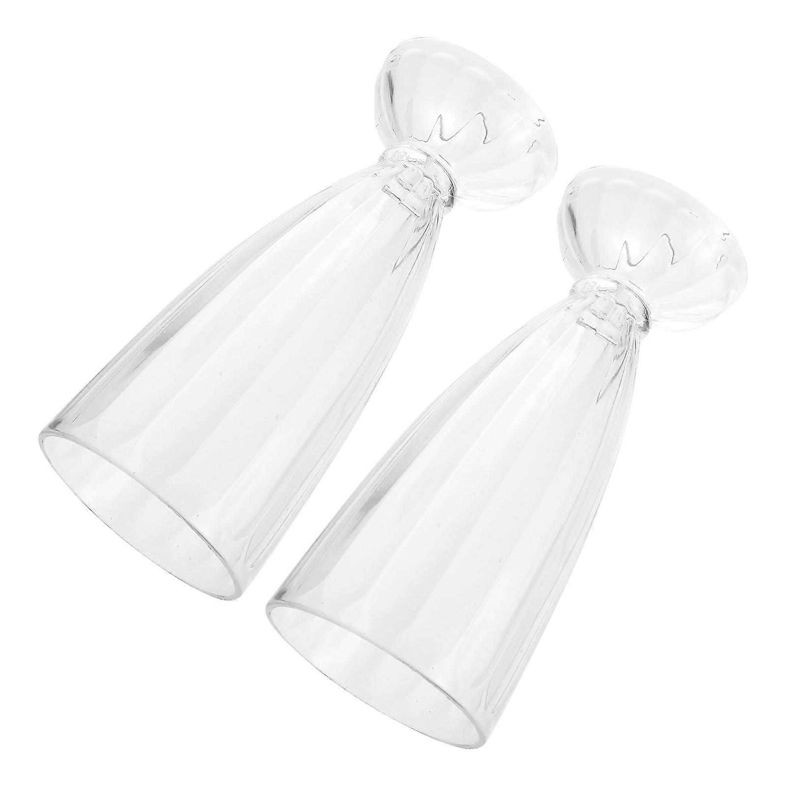 Transparent Cocktail Cups Milk Mug for Storage Use 2Pcs Acrylic Drinks Cup