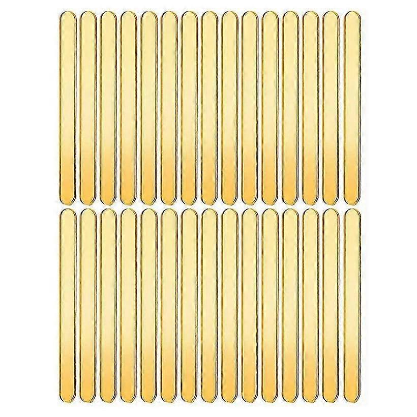 Reusable Acrylic Popsicle Sticks 35pcs Bulk Glitter Gold