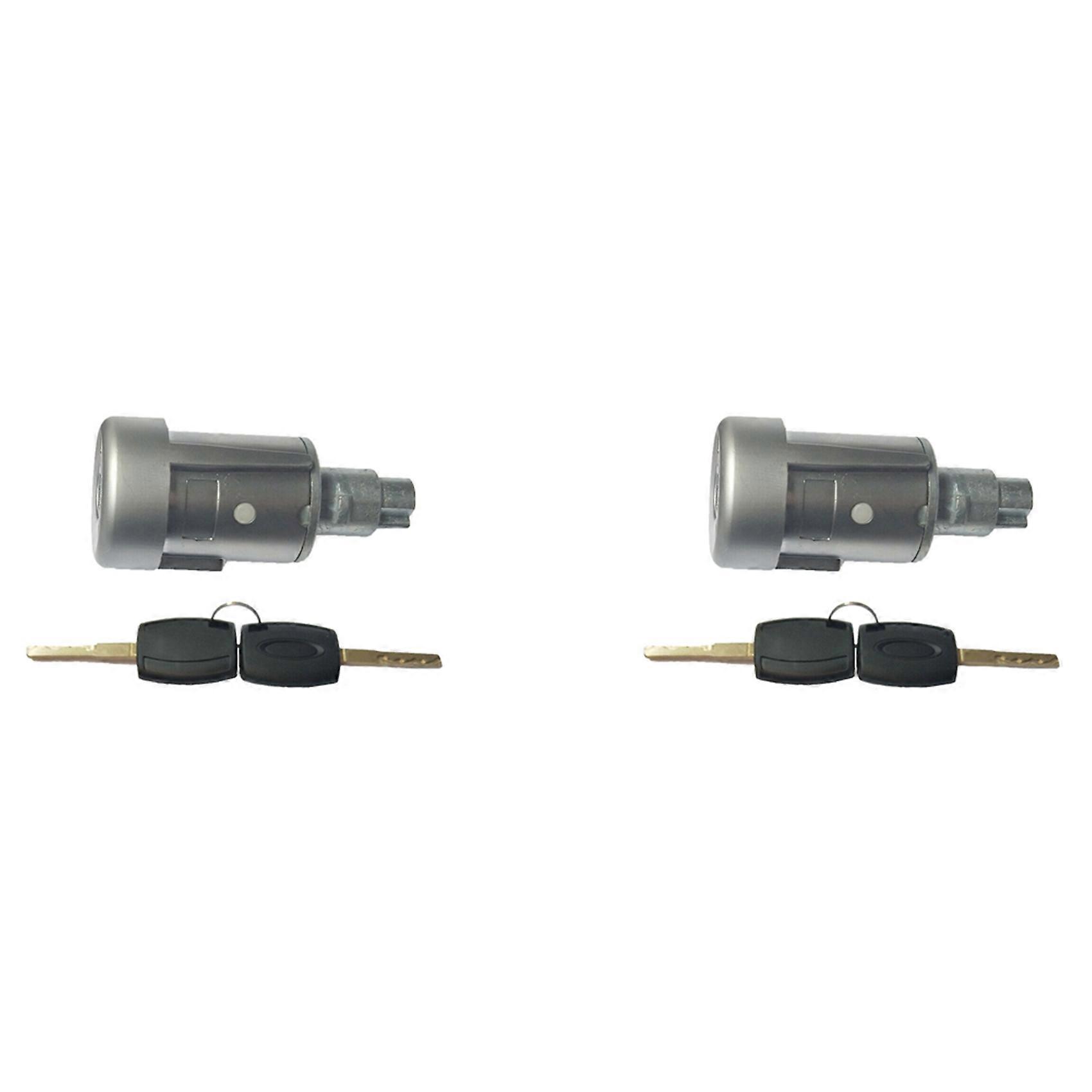 2 Pcs Ignition Barrel Lock Ignition Switch with 4 Keys Kits for Ford Transit Custom Transit MK8 1926227