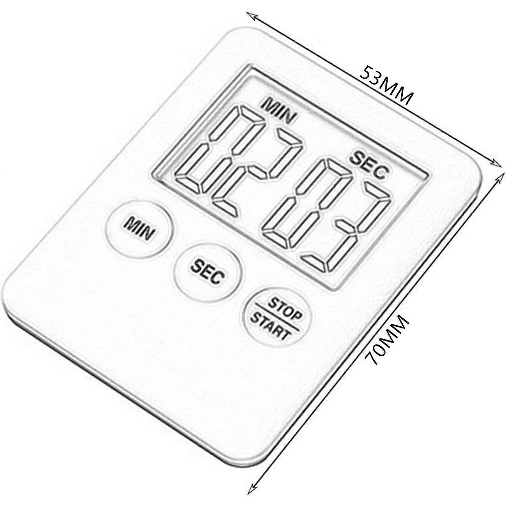 2X LED Digital Kitchen Electronic Timer Countdown Medication Reminder Kitchen Timer Portable
