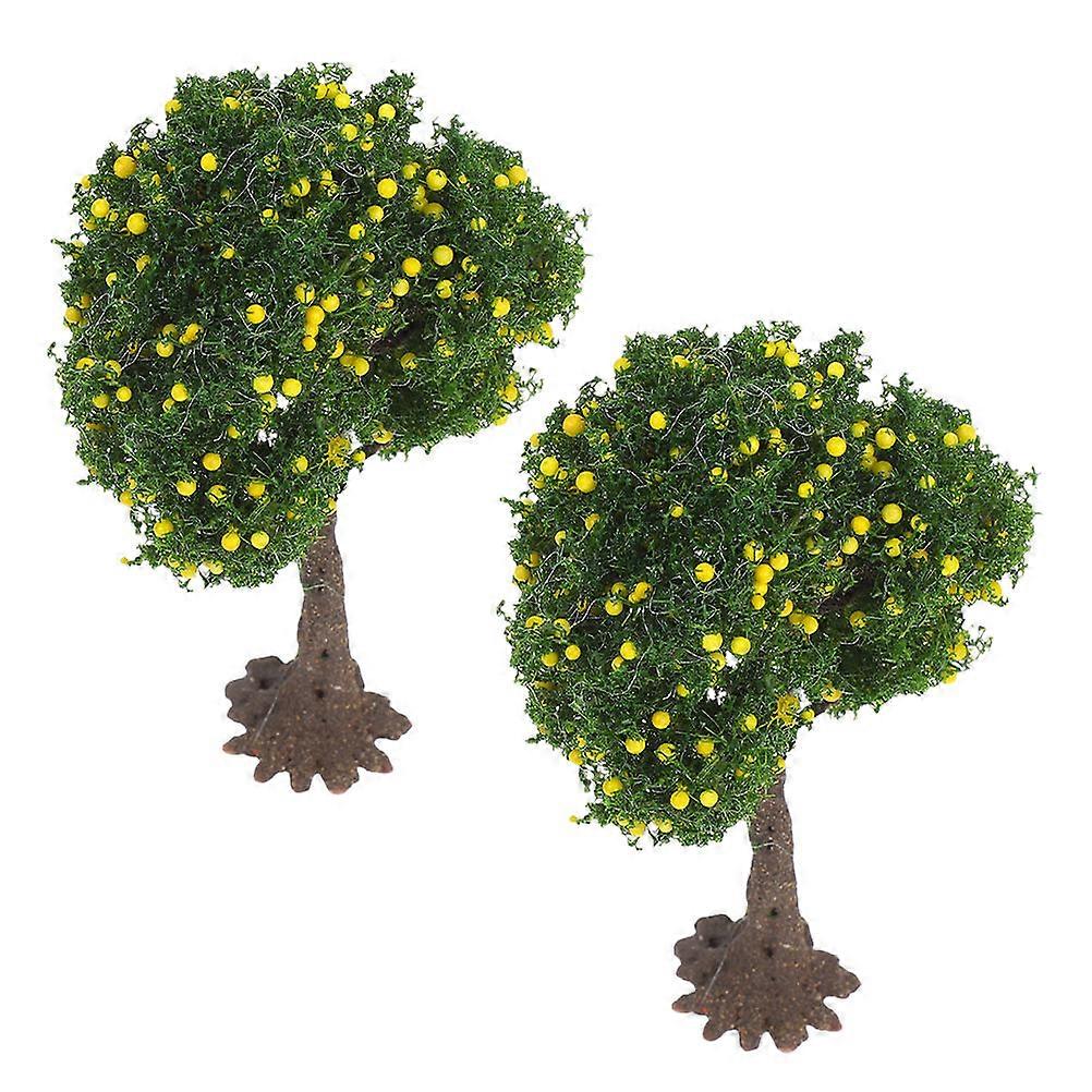 Landscape Model Fake Trees for DIY 2Pcs Miniature Scenery Trees