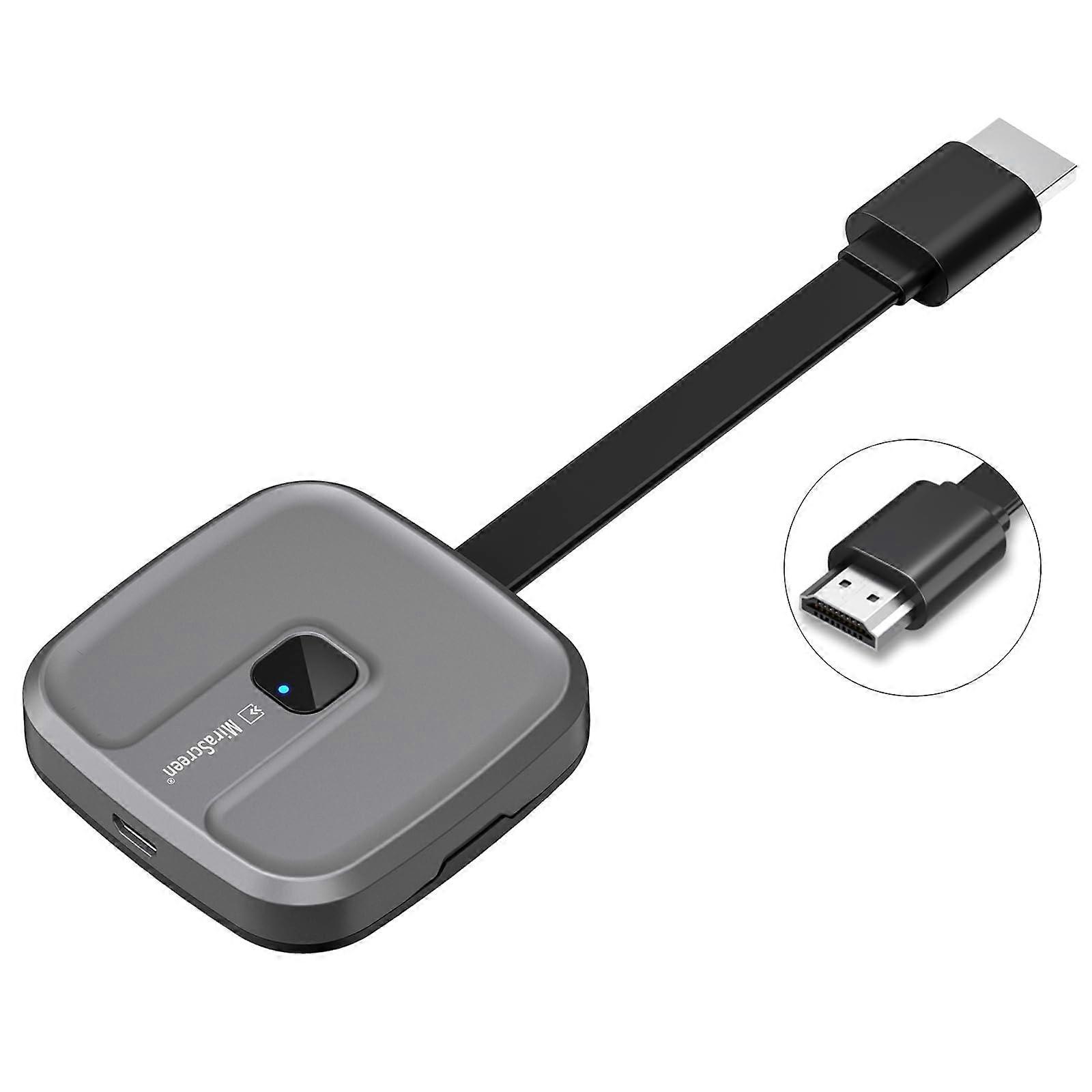 Wireless HDMI Adapter 1080P, DualBand 2.4G/5GHz, Screen Mirroring To Phone Tablet PC, Plug And Play