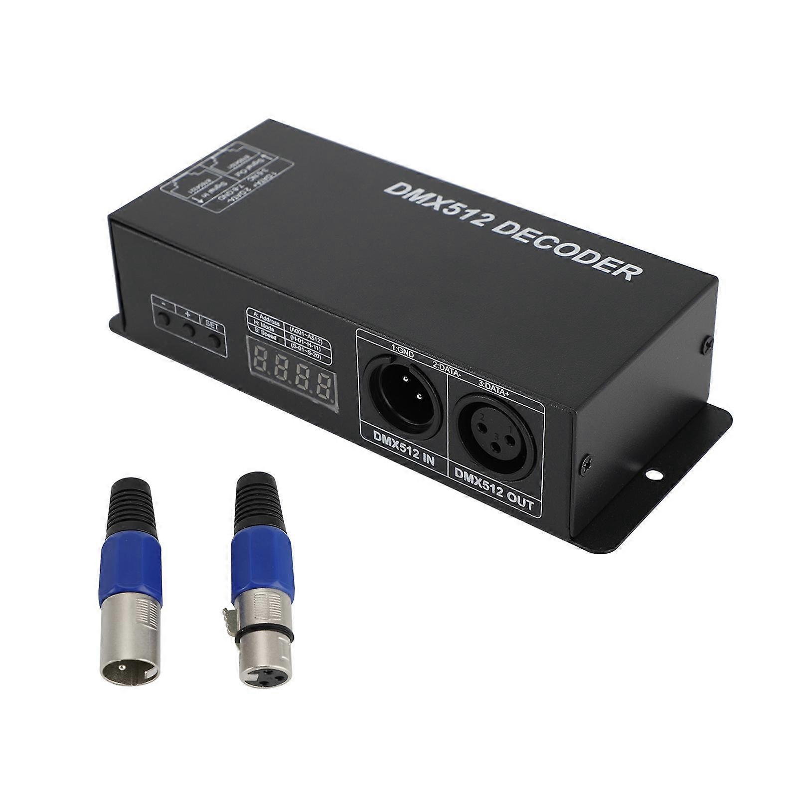 LED RGB DMX 512 Controller Decoder Dimmer 3 Channels 24A 3x8A Stripe Light