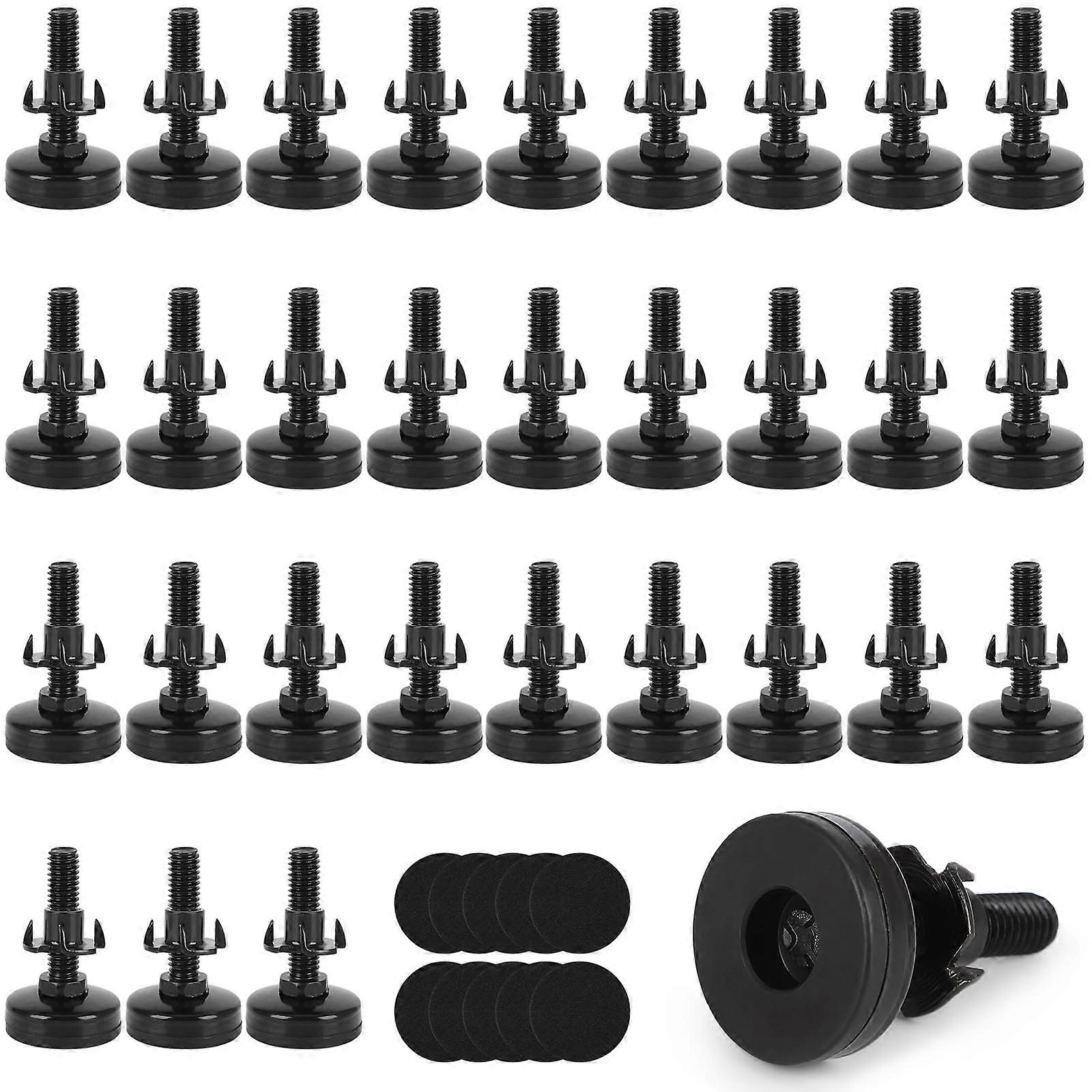 40 Pcs Furniture Levelers with TNut 3/8'16 Thread, Heavy Duty Adjustable Feet for Tables and Chairs