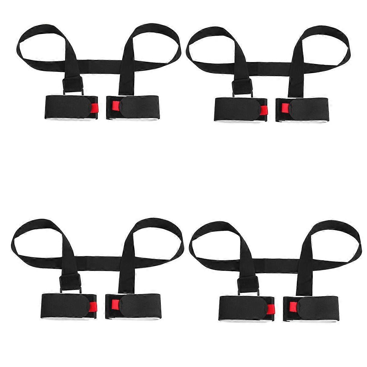 4 Pack regolabile cinghia da sci e palo, cinghie da sci a spalla con supporto imbottito