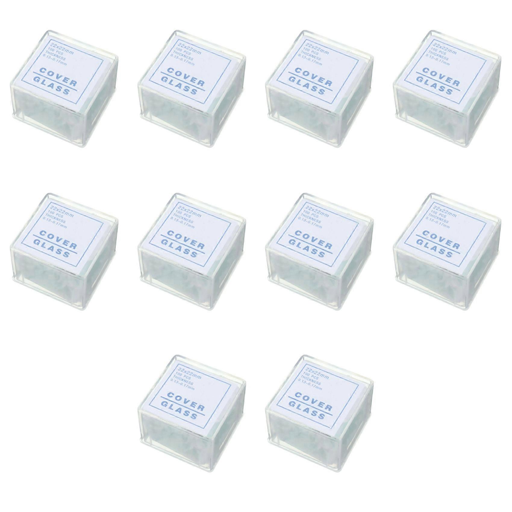 1000Pcs Transparent Slides Coverslips Coverslides 22X22mm for Microscope