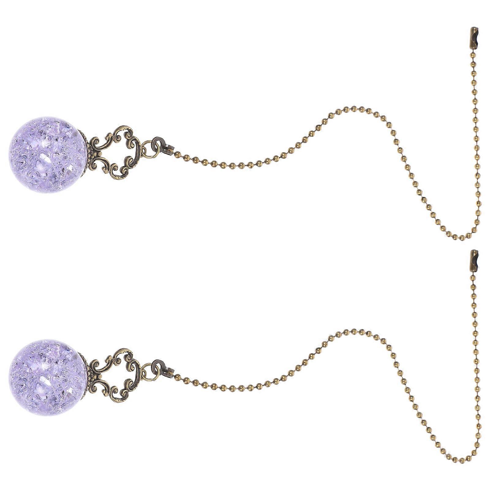 Crystal Ceiling Fan Pull Chain 2Pcs for Decorative Lamp Use