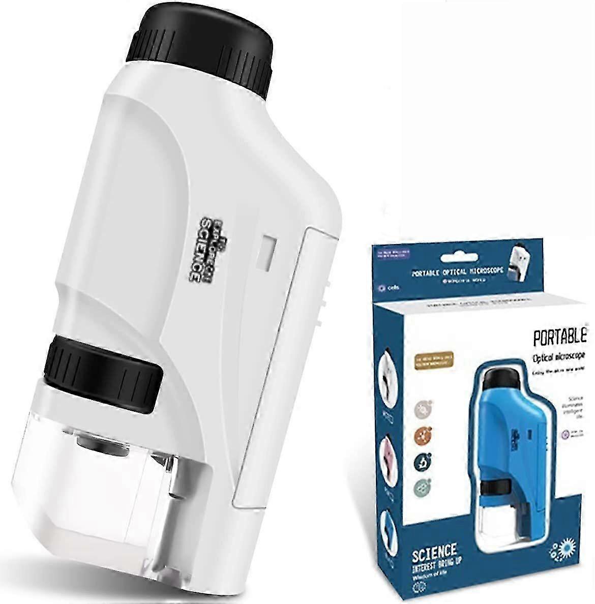 Handheld Microscope 60-120x Pocket Microscope Led Light Portable Mini Microscope 25-26