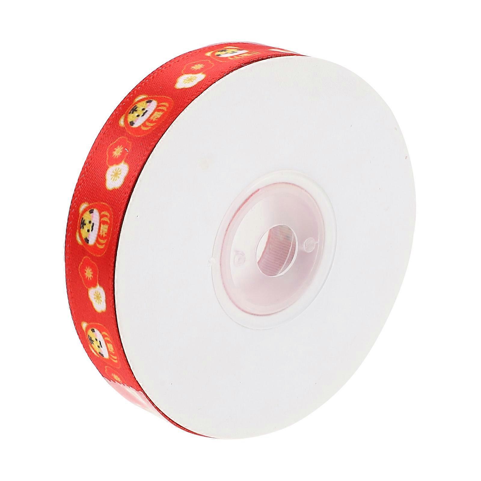 Polyester New Year Gift Wrapping Ribbon for 1 Roll