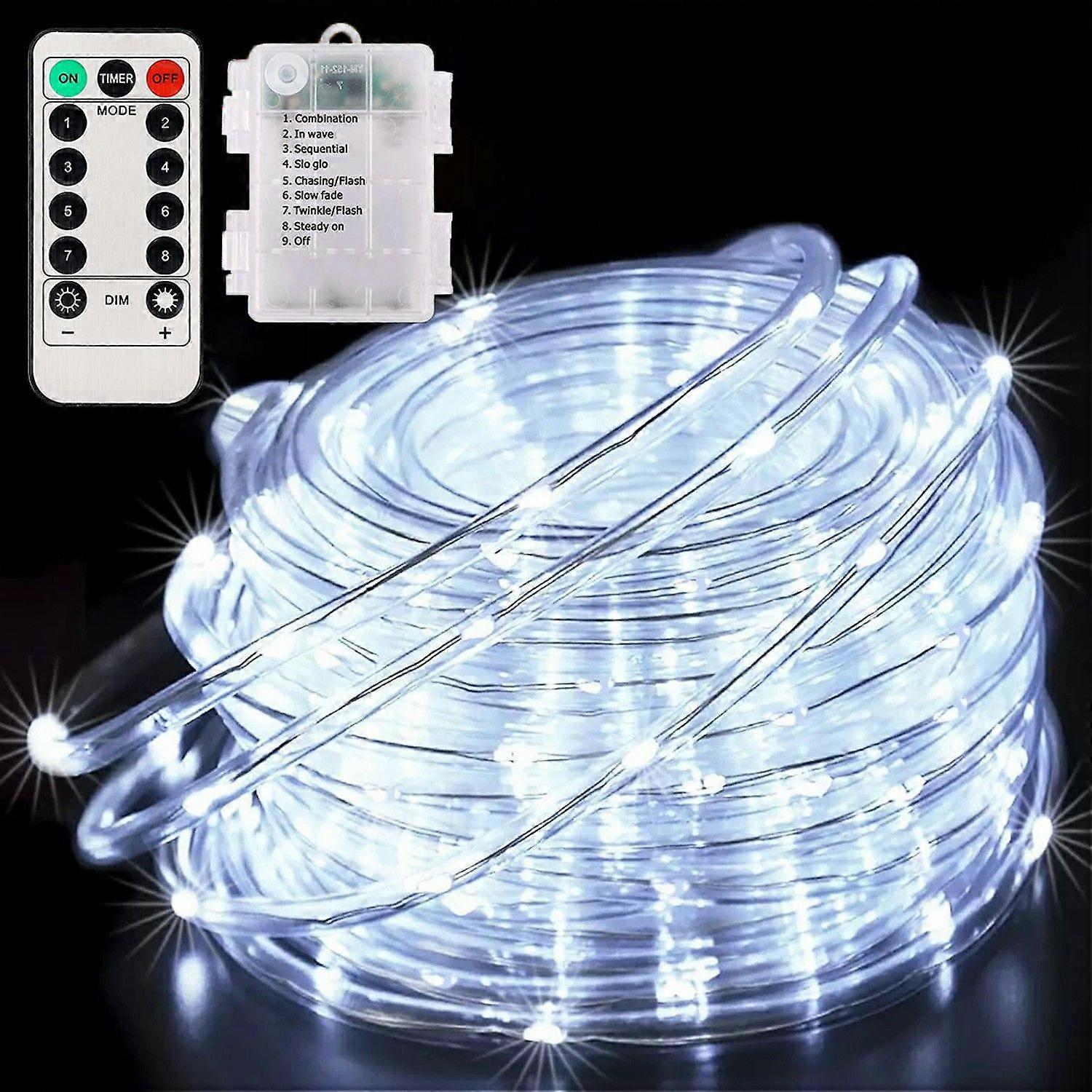 12m 100 LED Remote Control PVC Copper Wire LED String Light with Empty Battery Box Garden Decoration