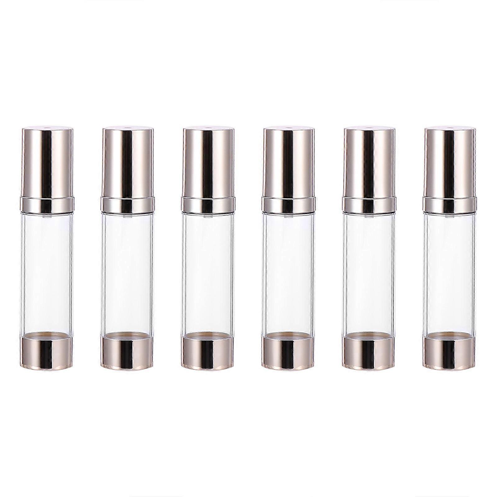 ABS Cosmetic Pump Bottle for Storage Use 6Pcs Refillable Airless Bottles