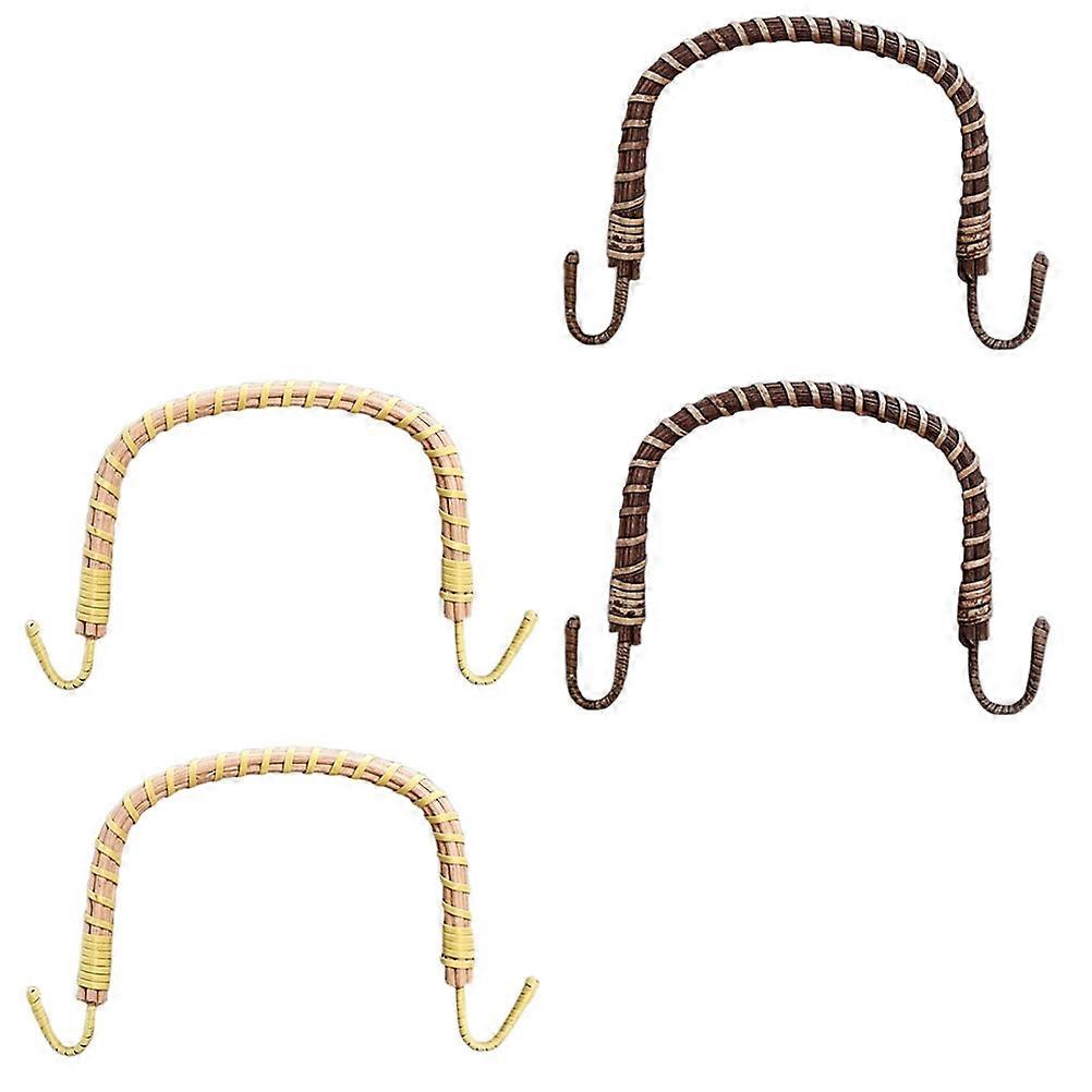 Kettle Accessories 4Pcs Rattan Style Handles For Home Users Curved Shape With Burn Prevention Functionality