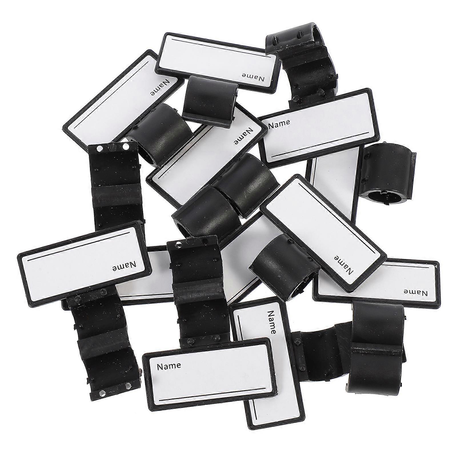 Durable Name Labels Stethoscope Name Cards for Marking 2Sets Black