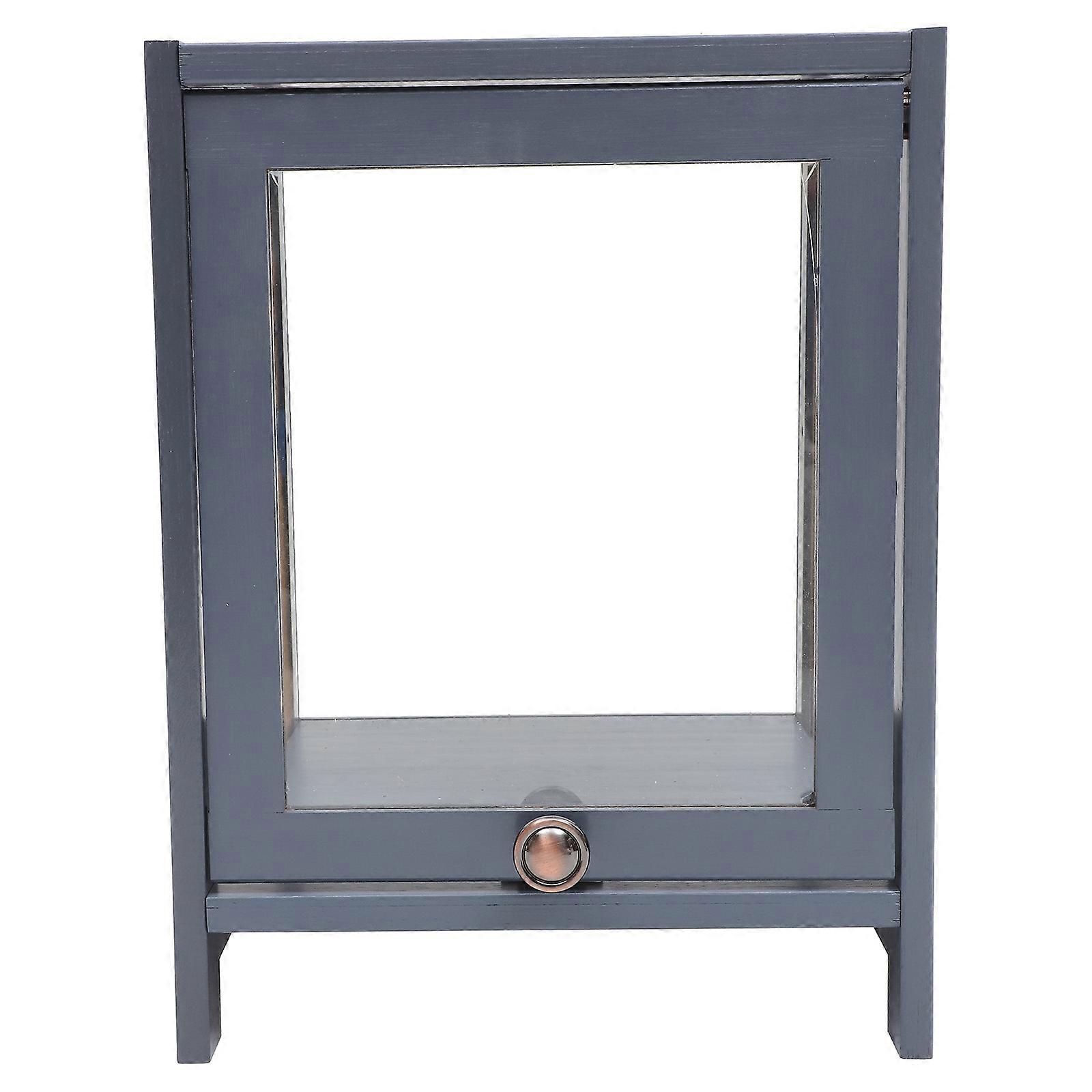 Rectangular Acrylic Display Box For Home Decor And Collectibles In Grey With Versatile Storage 1Pcs