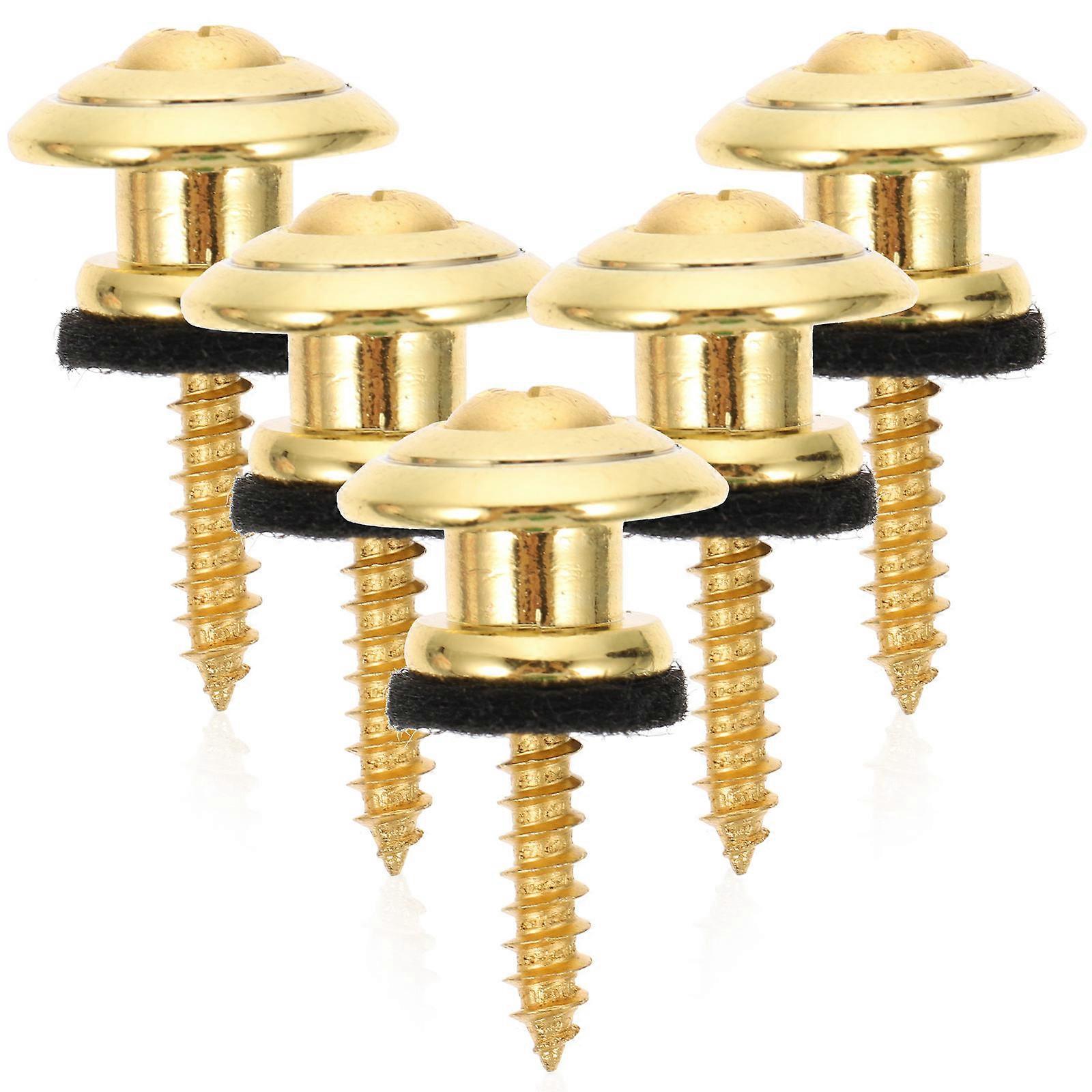 Guitar Strap Lock Buttons with Durable Metal Material and Electroplating Process Golden Color 5