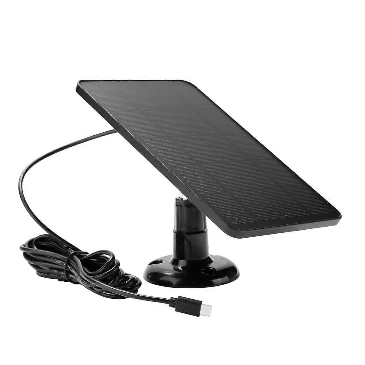 10W TypeC Solar Panel for Security Camera, Monocrystalline Wall Mount Charger for Doorbell