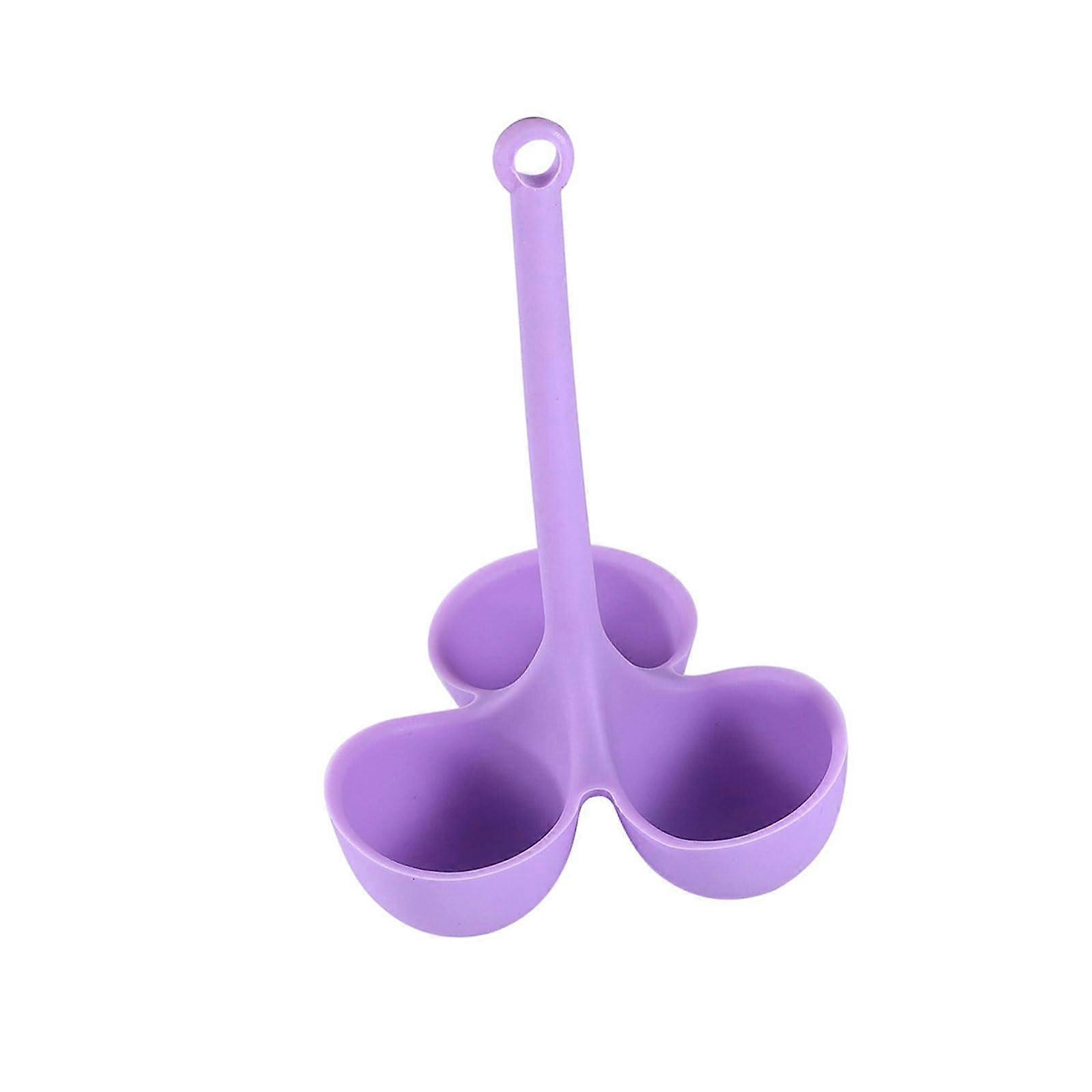 Egg Poacher Silicone Egg Cooker with Long Handle for Quick Breakfast and Easy Storage