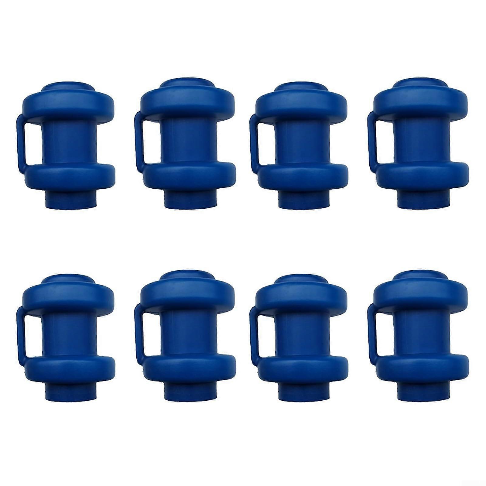 1 Inch Trampoline Pole Caps 8 Pack Black Plastic End Covers for Secure Net Attachment and Safety