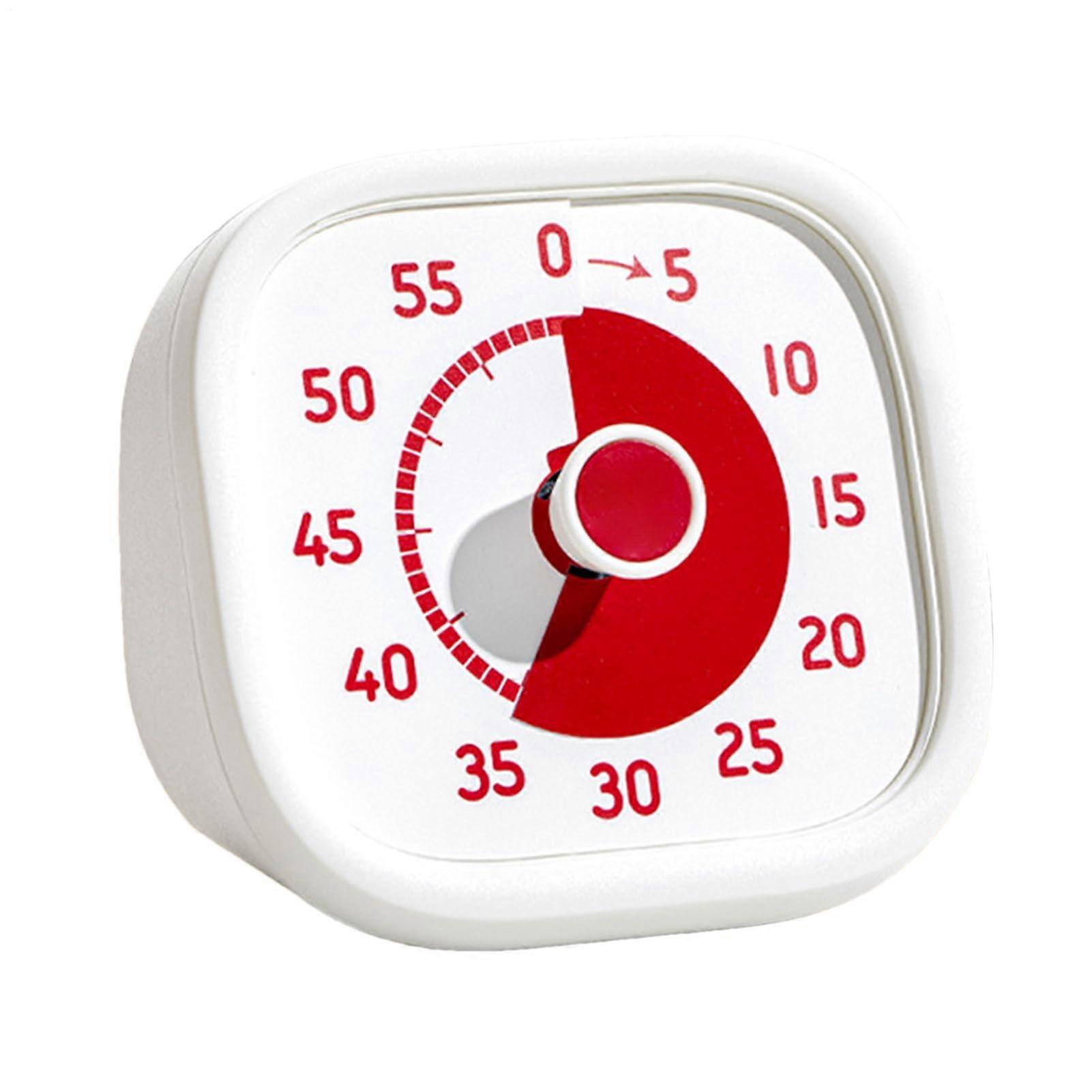 Visual Countdown Timer with Silent NoTicking 60 Minute Analog Display for Classroom, Work, Cooking