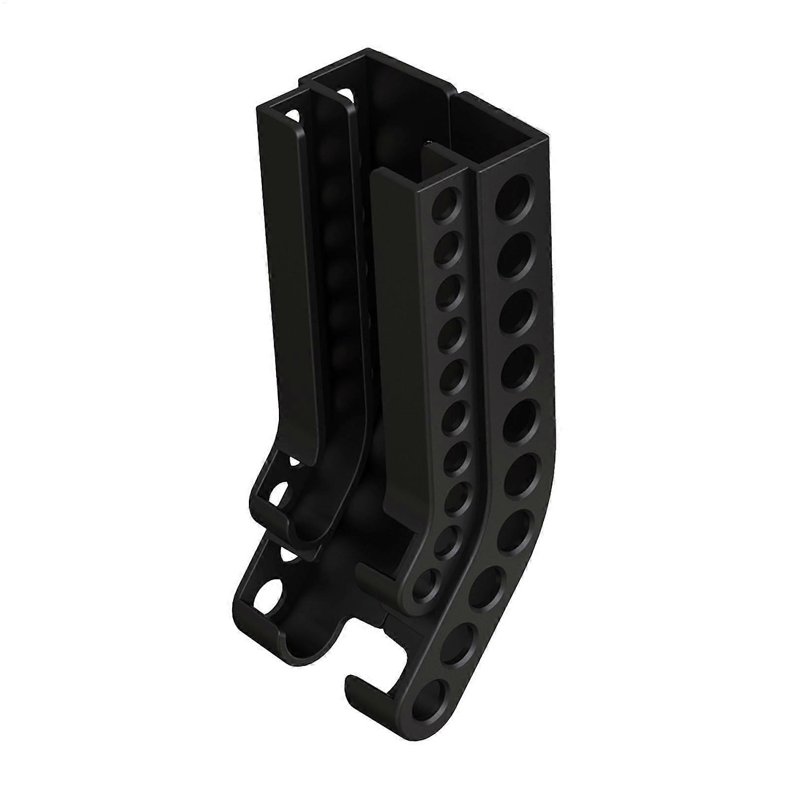 Battery Organizer Wall Mounted Holder for 10 AA Batteries, SpaceSaving Storage Rack Black