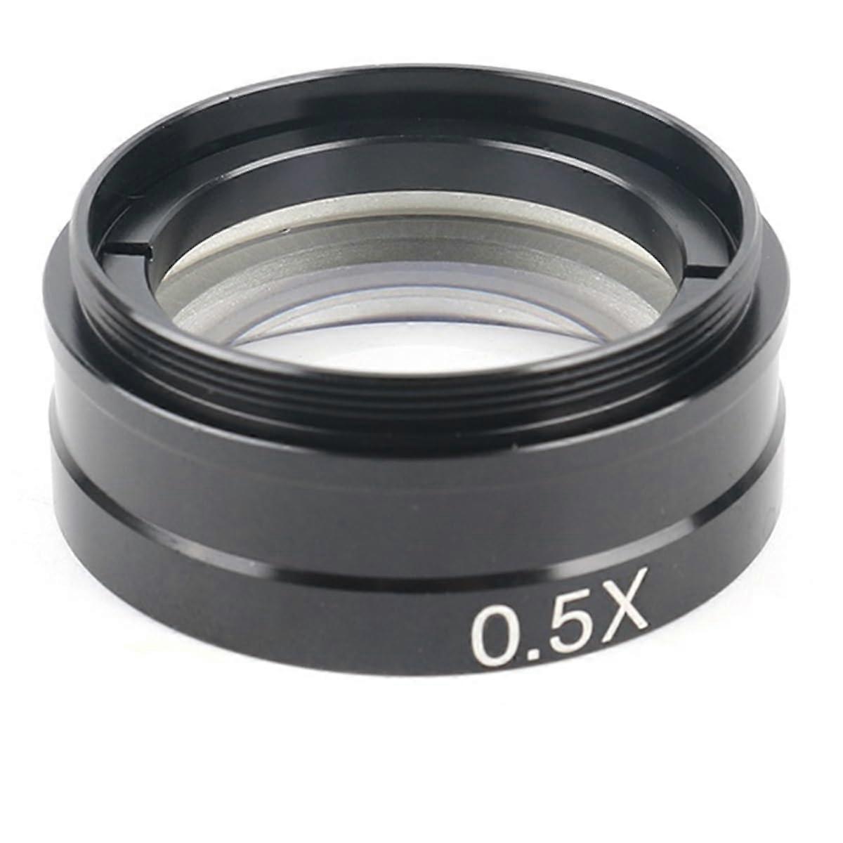 Industrial Microscope Lens 0.5X M42 Thread with 2X Visual Field CMount Adapter Durable Design