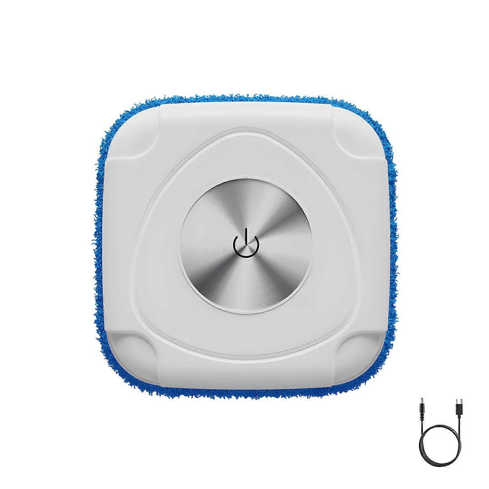 Permanent Robotic Floor Cleanser with 800mAh Battery Providing Extended Runtime and Efficient Dirt Removal Capability  White