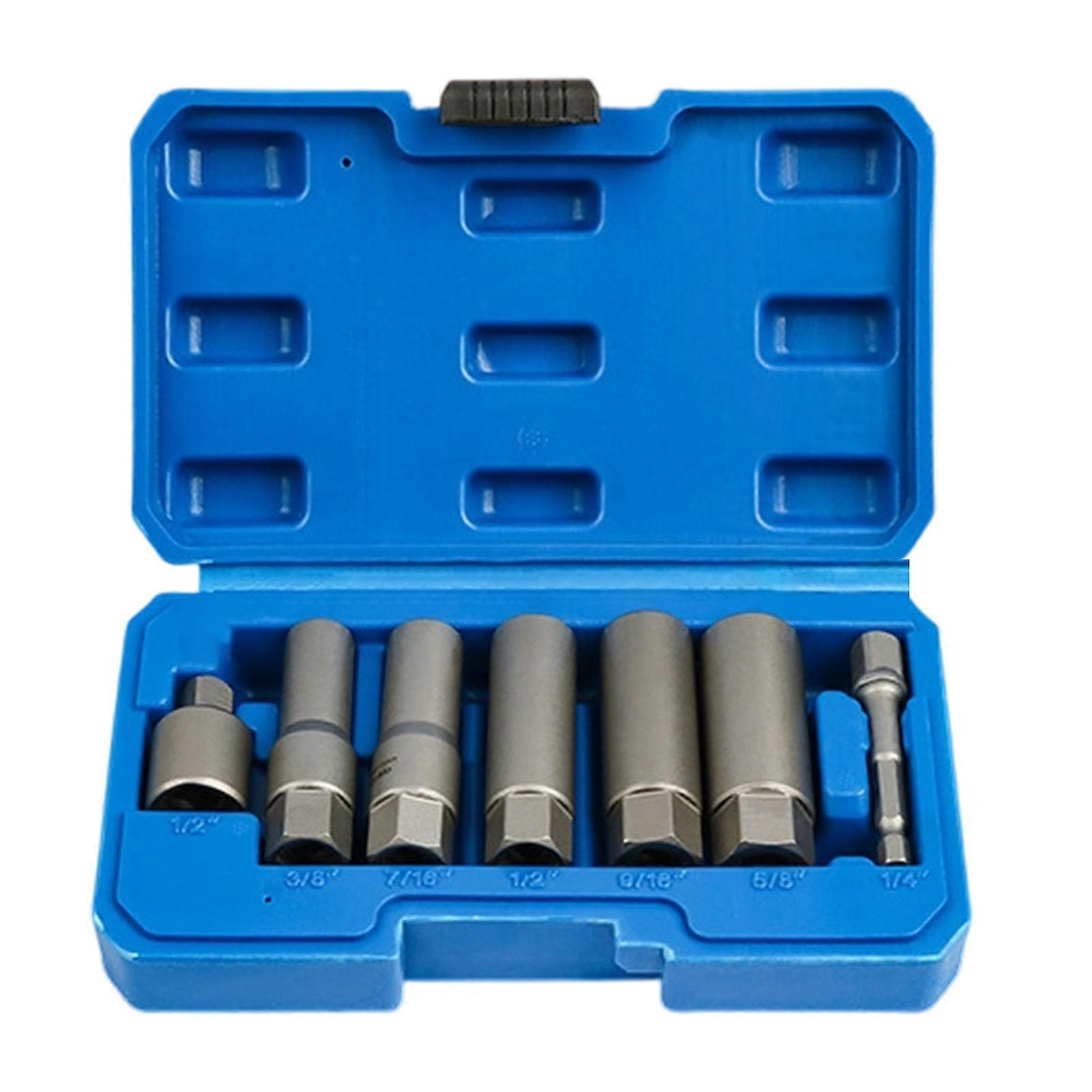 Screw Extractor Center Drill Bits Guide Set Broken Damaged Bolt Removal Hexagonal Shank And Spanner For Broken Screw Multicolor