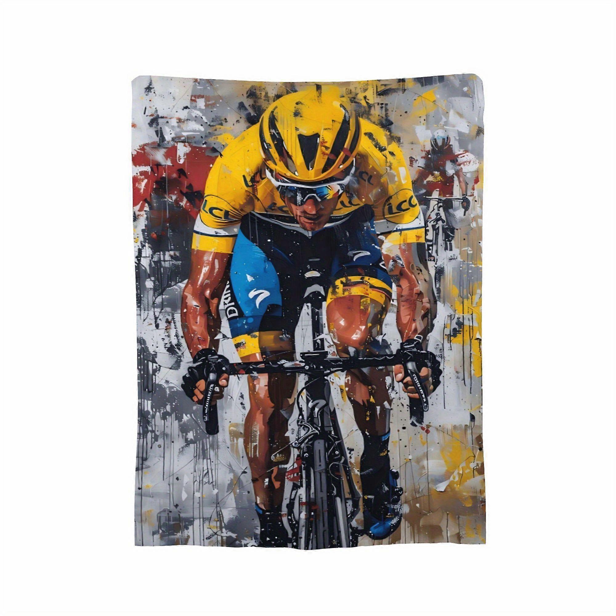 Tadej Pogacar Printed Flannel Blanket Soft Warm