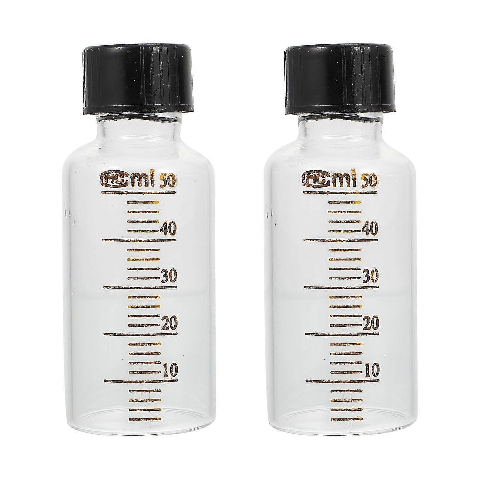 Vial Clear Liquid Sample Vial with Cover for Storage Use 2Pcs