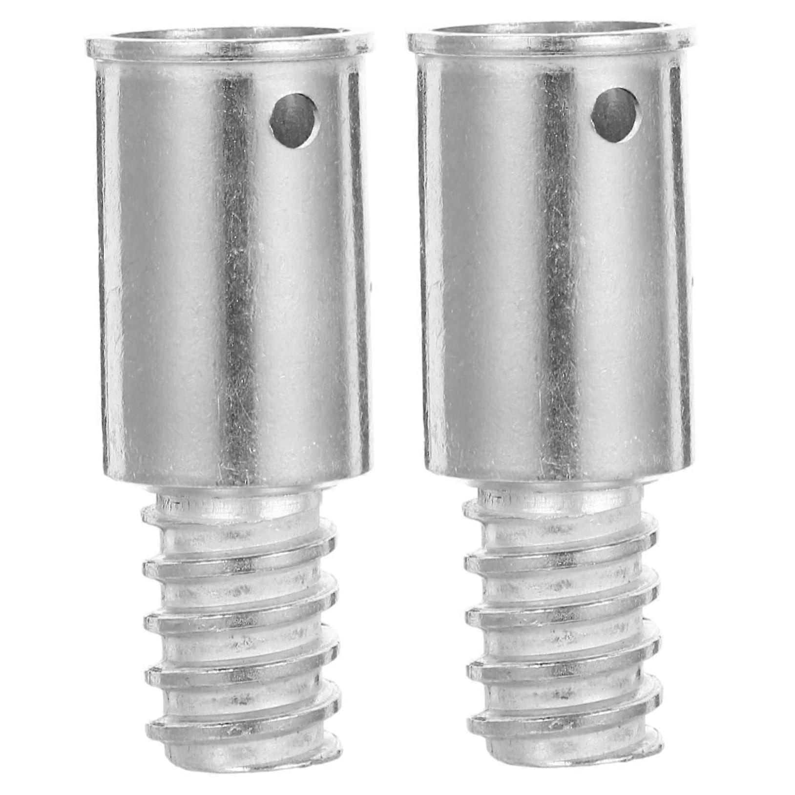 Threaded Broom Handle Tip Metal Adapter, Quick Pole  for Mops and Cleaning Tools, 2pcs