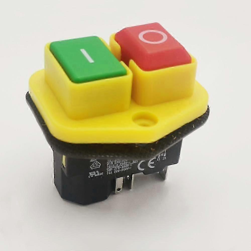 1pc Kjd17b Button Switch 220v-240v 16a 5-pin Tool Switch