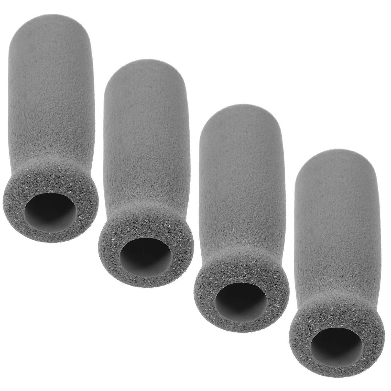 Hand Cane Handle Grip Replacement for Walking Cane Handle Wraps 4Pcs Grey Sponge