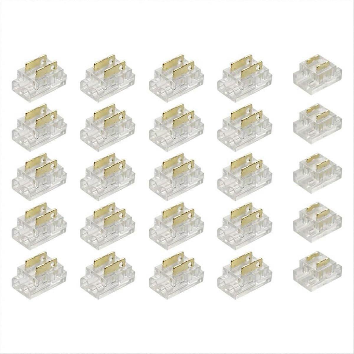 25PCS 2-Pin 5mm COB LED Strip Connector Kit