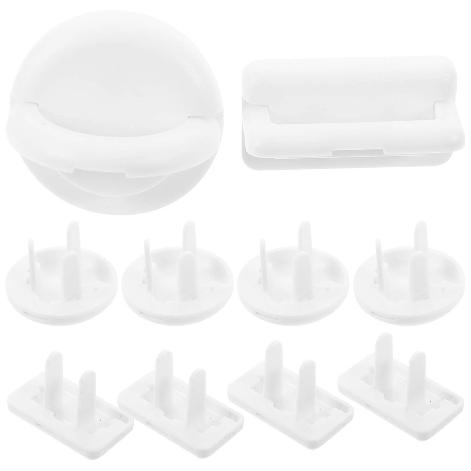 Electrical Protector Outlet Covers for 50Pcs White Child Proof Baby Safety Plug
