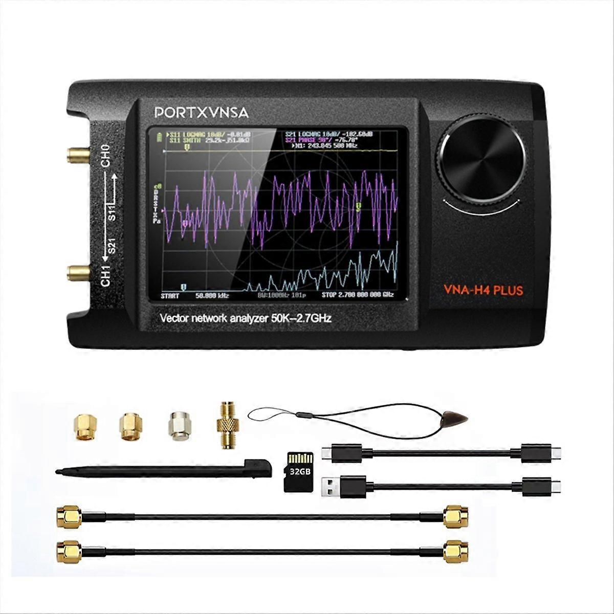 Portable Vector Network Antenna Analyzer IPS LCD Display with Card