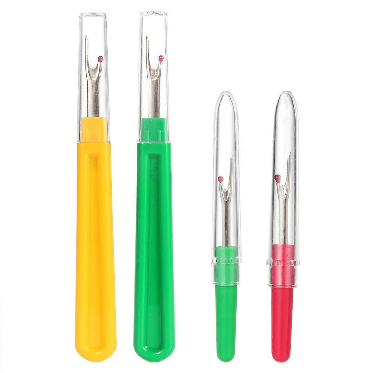 Seam Ripper Sewing Tool for Thread Unpicking 4Pcs Plastic Handle Assorted Color