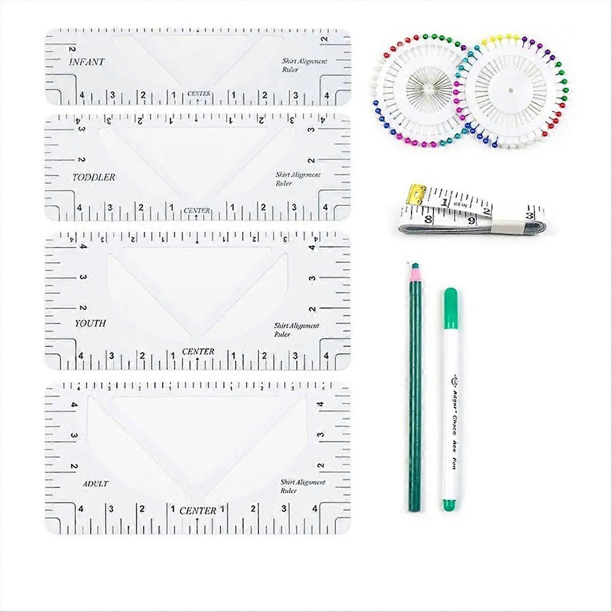 T-Shirt Ruler Guide PVC Shirt Alignment Tools Ruler B