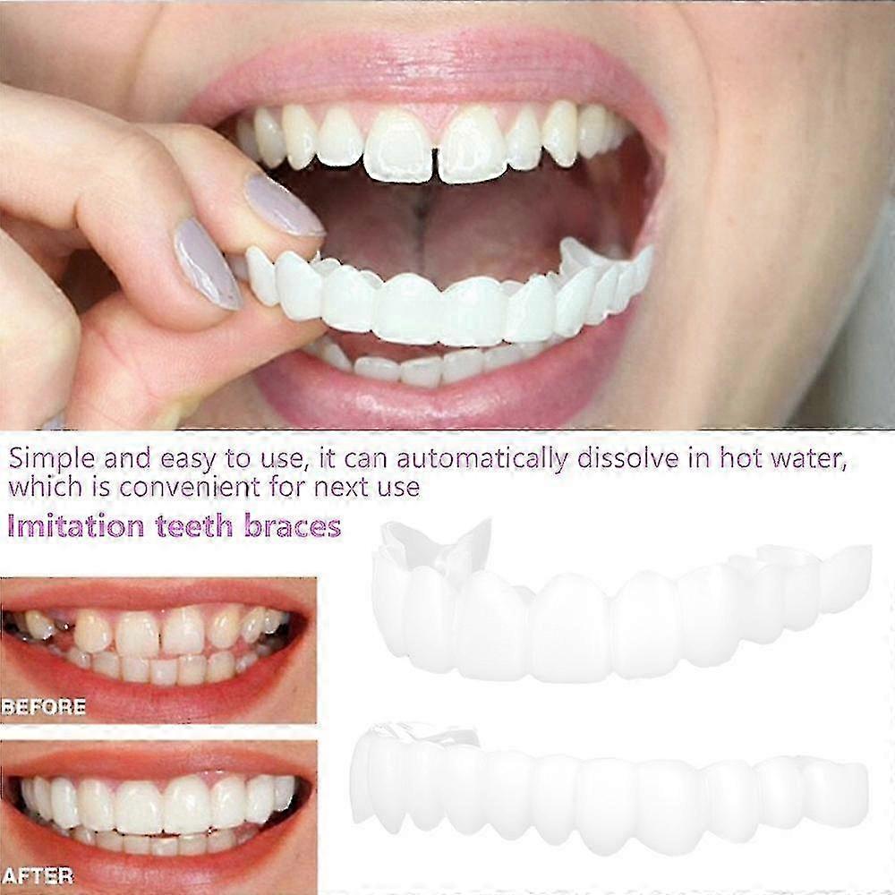 Silicone False Teeth Covers Upper Lower 6th Gen Veneers Denture Kit